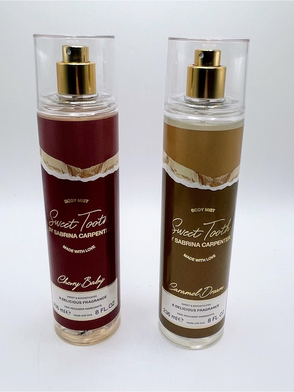 Sabrina Carpenter Sweet Tooth Body Mist Lot Cherry Baby & Caramel Dream 8oz NEW